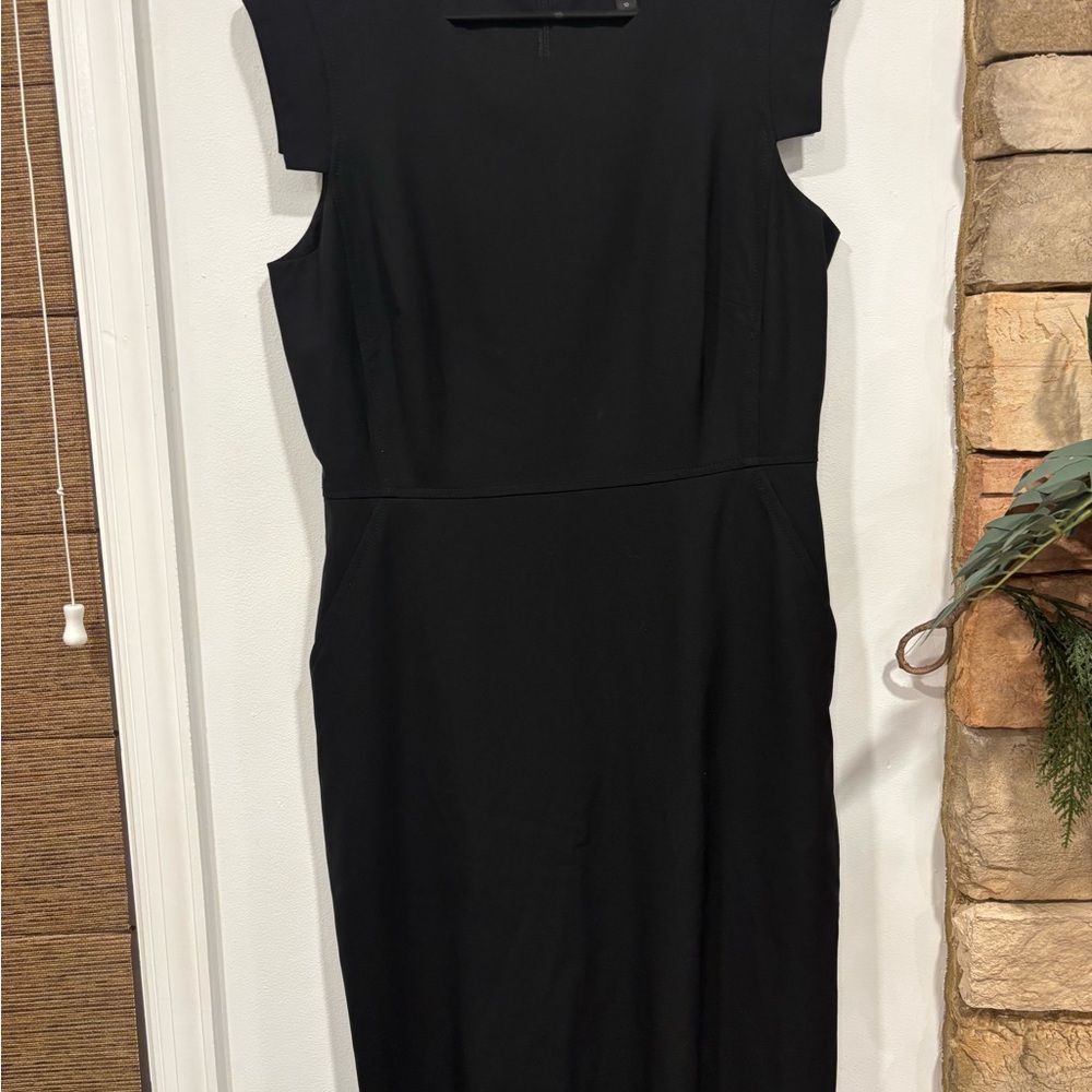 J. Crew Classic Black Midi Dress